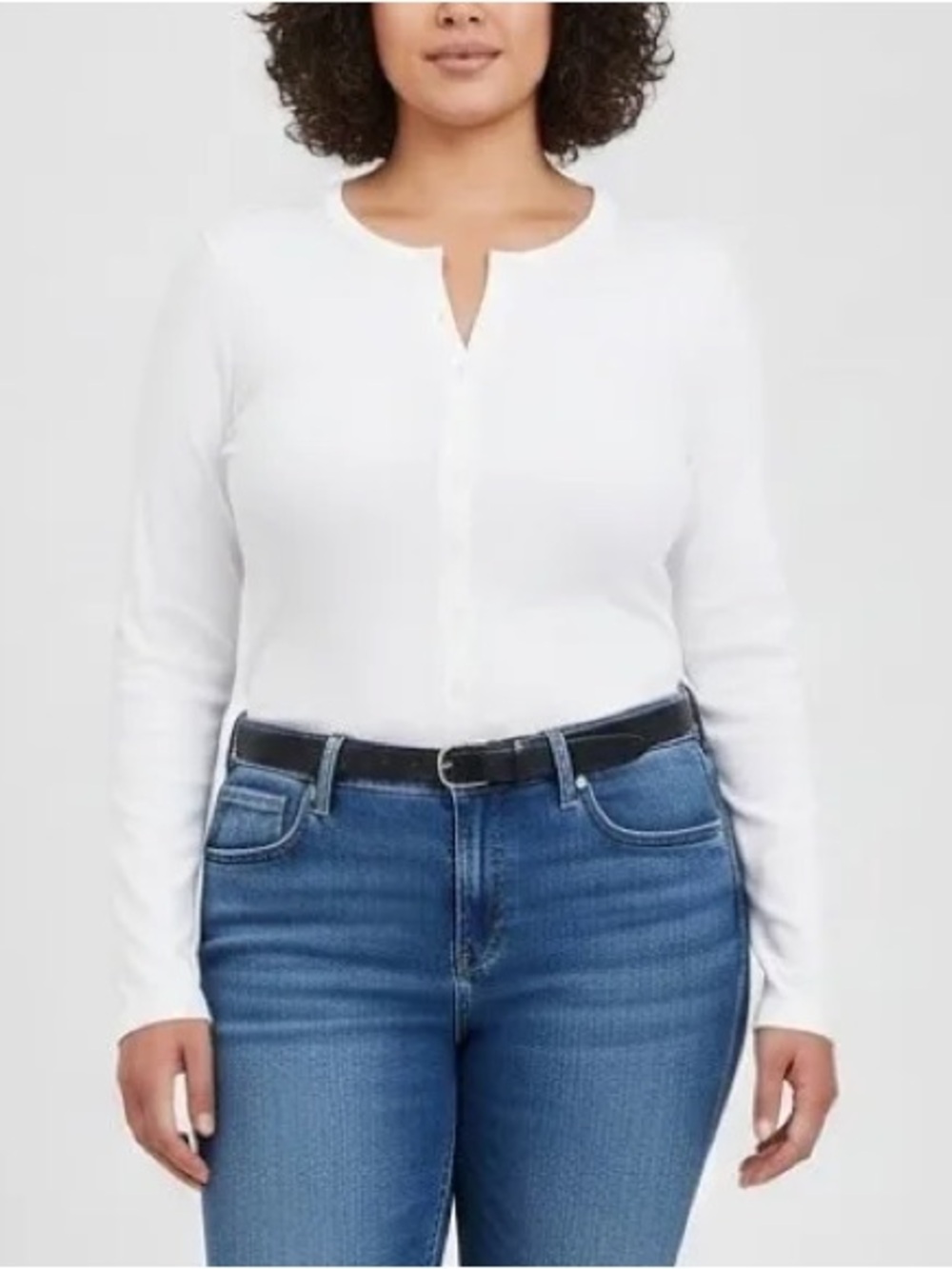 Gap Cotton Blend Modern Rib Cardigan Button-Up Shirt in Ivory